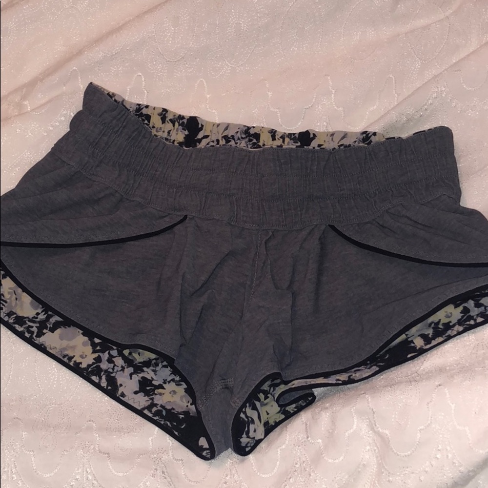 Grey and Floral Lululemon Short